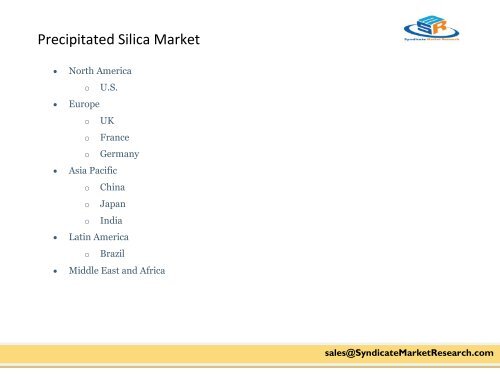 Precipitated Silica Market