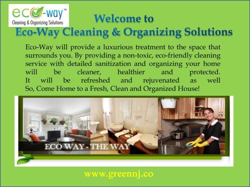  Cleaning Agency Montclair|Eco-Way Cleaning & Organizing Solutions