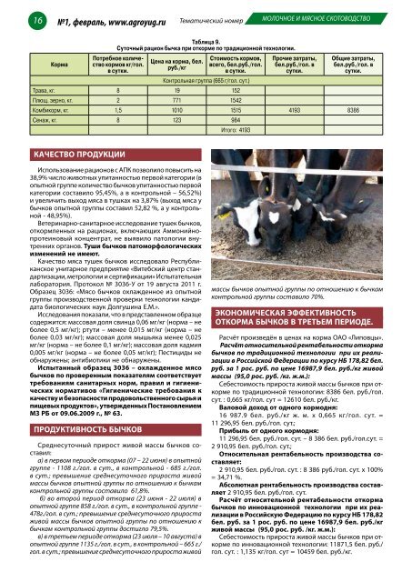  Эффективное животноводство, № 1 (122) февраль 2016