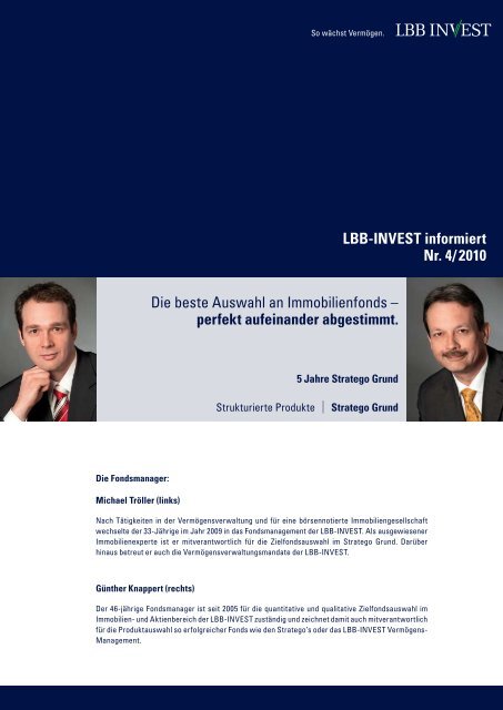 LBB-INVEST informiert Nr. 4/ 2010 Die beste Auswahl an ...