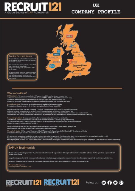 Recruit 121 Infograph