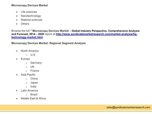 New report to examine the Global Microscopy Devices Market share, size, trends 2020