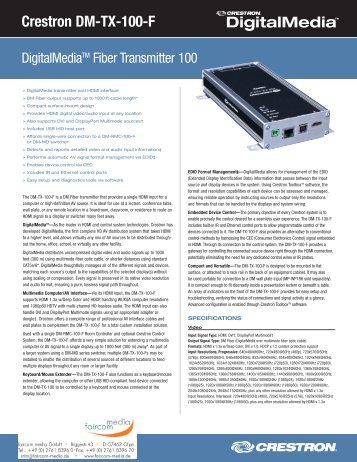 Crestron DM-TX-100-F - faircom media GmbH