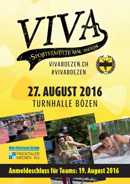 3. VIVA Sportstafette 2016 - Eventführer