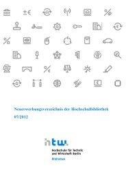 Juli 2012 [PDF] - Bibliothek - HTW Berlin