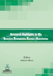Research Highlights in 4Bs: Biosensors, Biodiagnostics, Biochips and Biotechnology