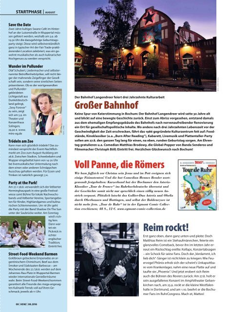 HEINZ Magazin Wuppertal 08-2016