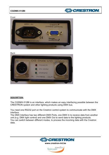 CGDMX-512BI Front: Back - faircom media GmbH