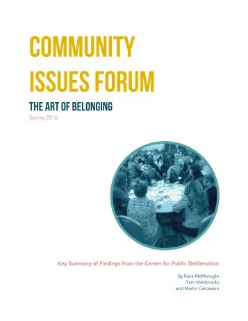 Community Issues Forum: Art of Belonging