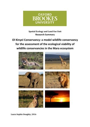 The Ecological Viability of Kenya's Wildlife Conservancies (Summary)