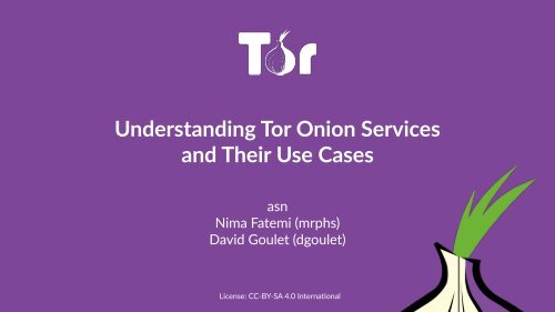 Understanding Tor Onion Services and Their Use Cases