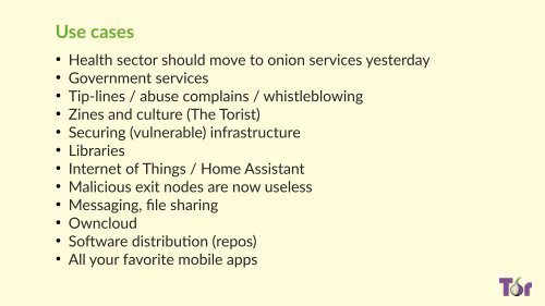 Understanding Tor Onion Services and Their Use Cases