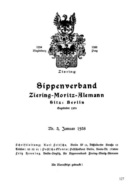 Abkürzungen - Familienverband Ziering-Moritz-Alemann