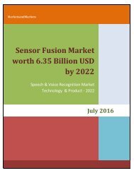  Sensor Fusion Market worth 6.35 Billion USD by 2022 