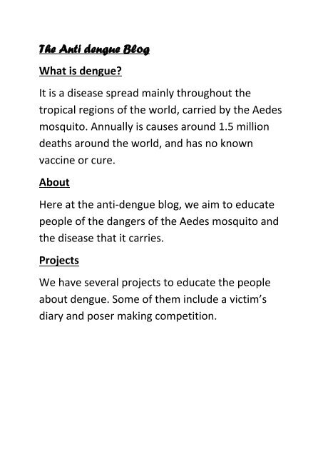 The Anti dengue Blog (1)