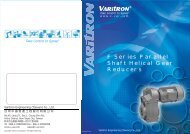 Varitron F Series Parallel Shaft Helical Gear Reducers