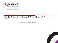 Company Profile_High Touch Virtual Solutions 2016