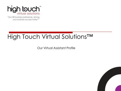 Company Profile_High Touch Virtual Solutions 2016