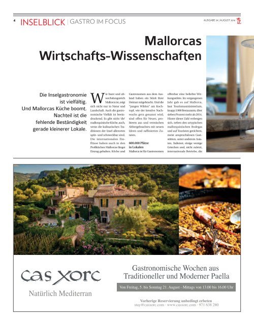 Die Inselzeitung Mallorca August 2016