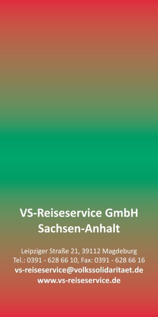 VS-Reiseservice Halbtagesfahrten 2017