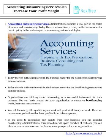 Accounting Outsourcing Services provided |NexRise