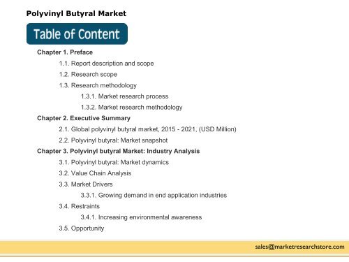  Global Polyvinyl Butyral market Size, Shares, analysis & trends up to 2020