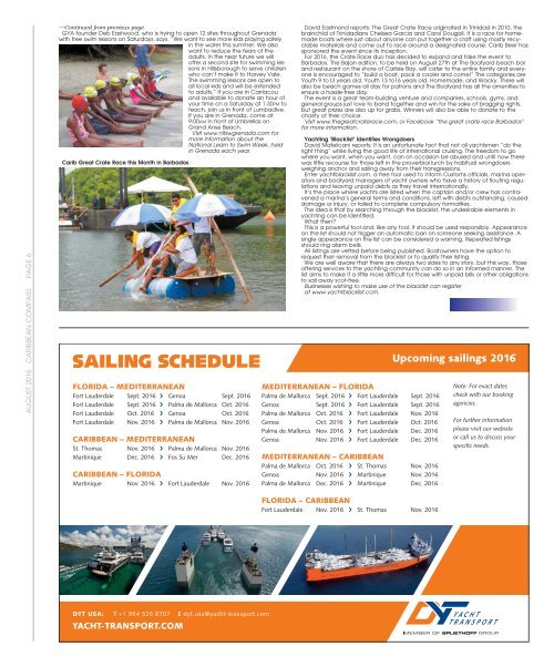 Caribbean Compass Yachting Magazine August 2016