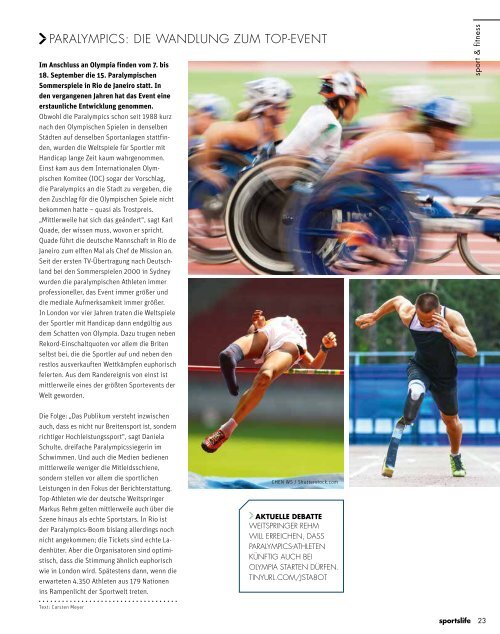 sportslife August / September 2016