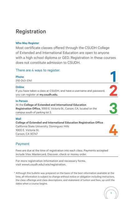 Fall 2016 CSUDH Extended Education Catalog