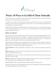 Warts: 10 Ways to Get Rid of Them Naturally