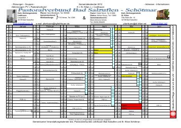 Jahreskalender Gemeinde 2012 - Katholische Kirchengemeinde ...