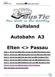 Duitsland Autobahn A3 Elten  Passau - Bustic.nl