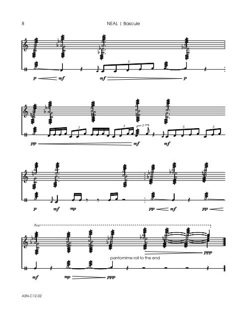 Bascule -- marimba & cajón (music score)