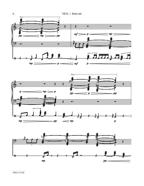 Bascule -- marimba & cajón (music score)