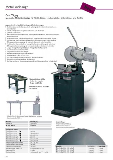 Metallbearbeitungsmaschinen