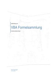 VBA Formelsammlung