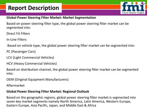 Power Steering Filter Market