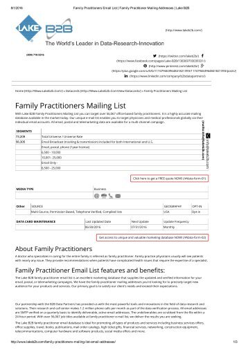 Family Practitioner Email Address