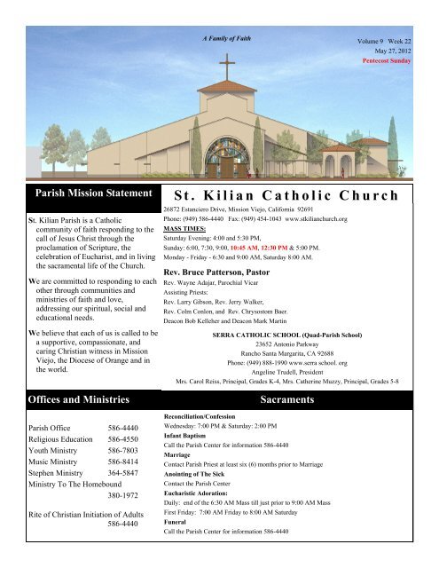 Email: skre@cox.net - St. Kilian Catholic Church