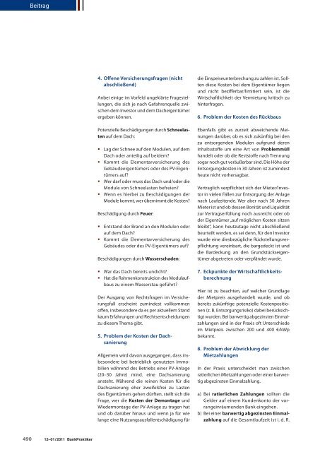 Ausgabe 12 / 2010 - BankPraktiker