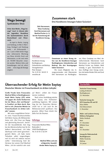 Handwerk - Das Magazin der Kreishandwerkerschaft Recklinghausen