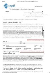 credit union decision makers list 