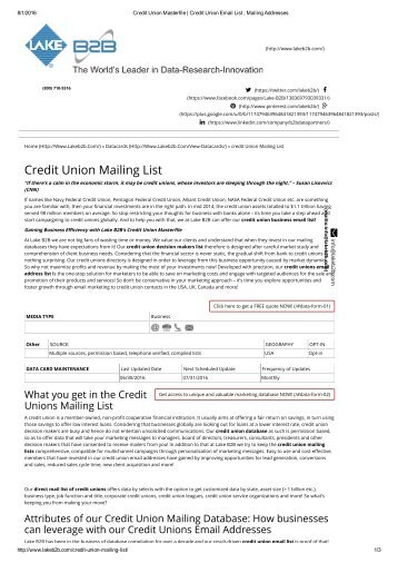 credit union decision makers list 