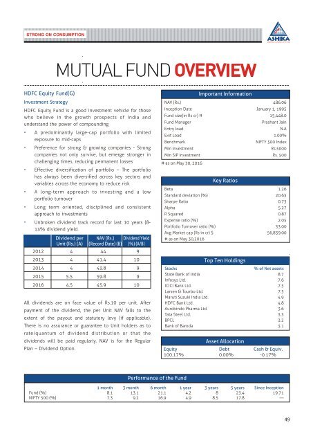 Ashika Monthly Insight August 2016