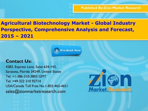 Agricultural Biotechnology Market