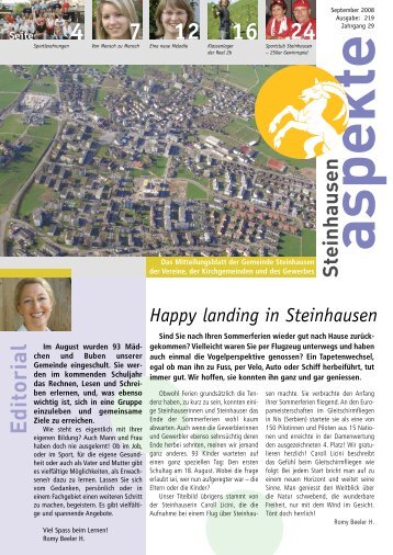 Ausgabe 09/2008 - Aspekte Steinhausen