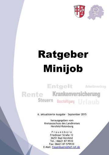 Minijob Ratgeber (6. Auflage)