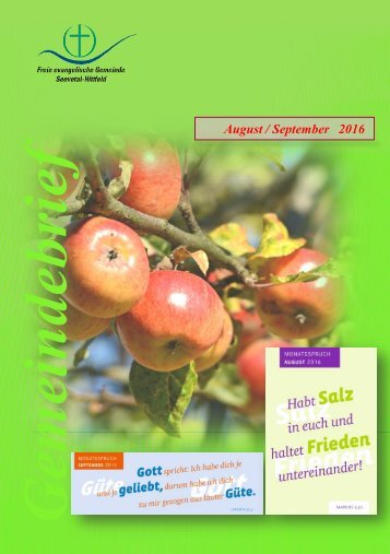 Gemeindebrief August September 2016