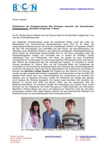 Abschlussbericht 2010 - Kreisgymnasium Bad Krozingen