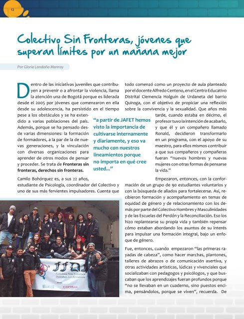Revista Paz a lo Bien N°1- JAFET Colombia